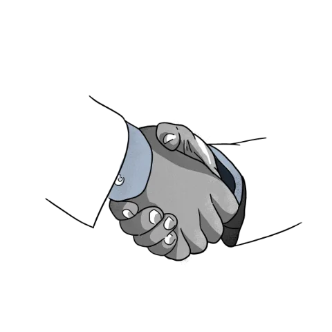 Illustrazione: stretta di mano